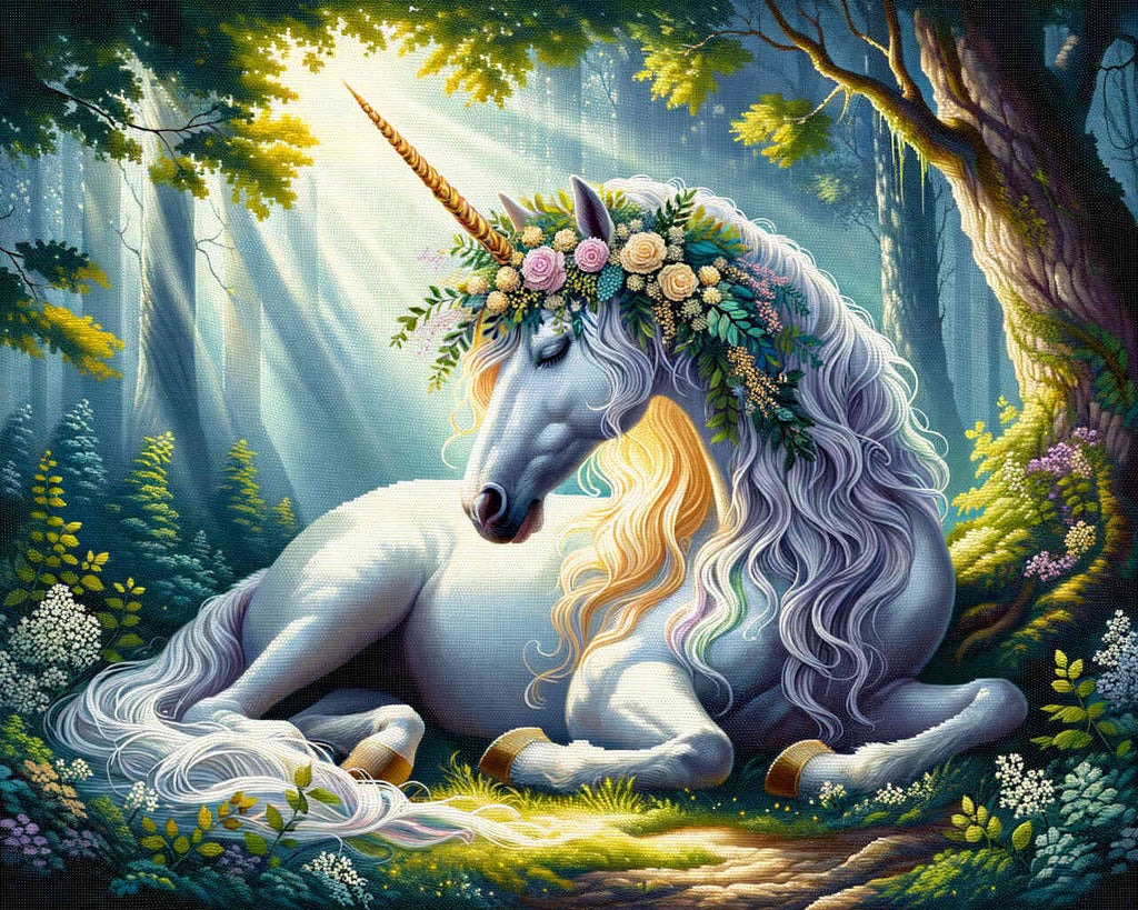 Unicorn in the forest - Paint by Numbers