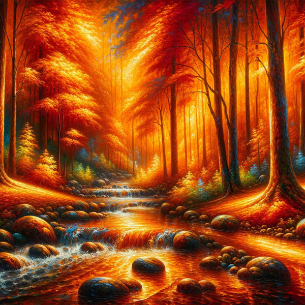 Paint by Numbers - Orange Forest