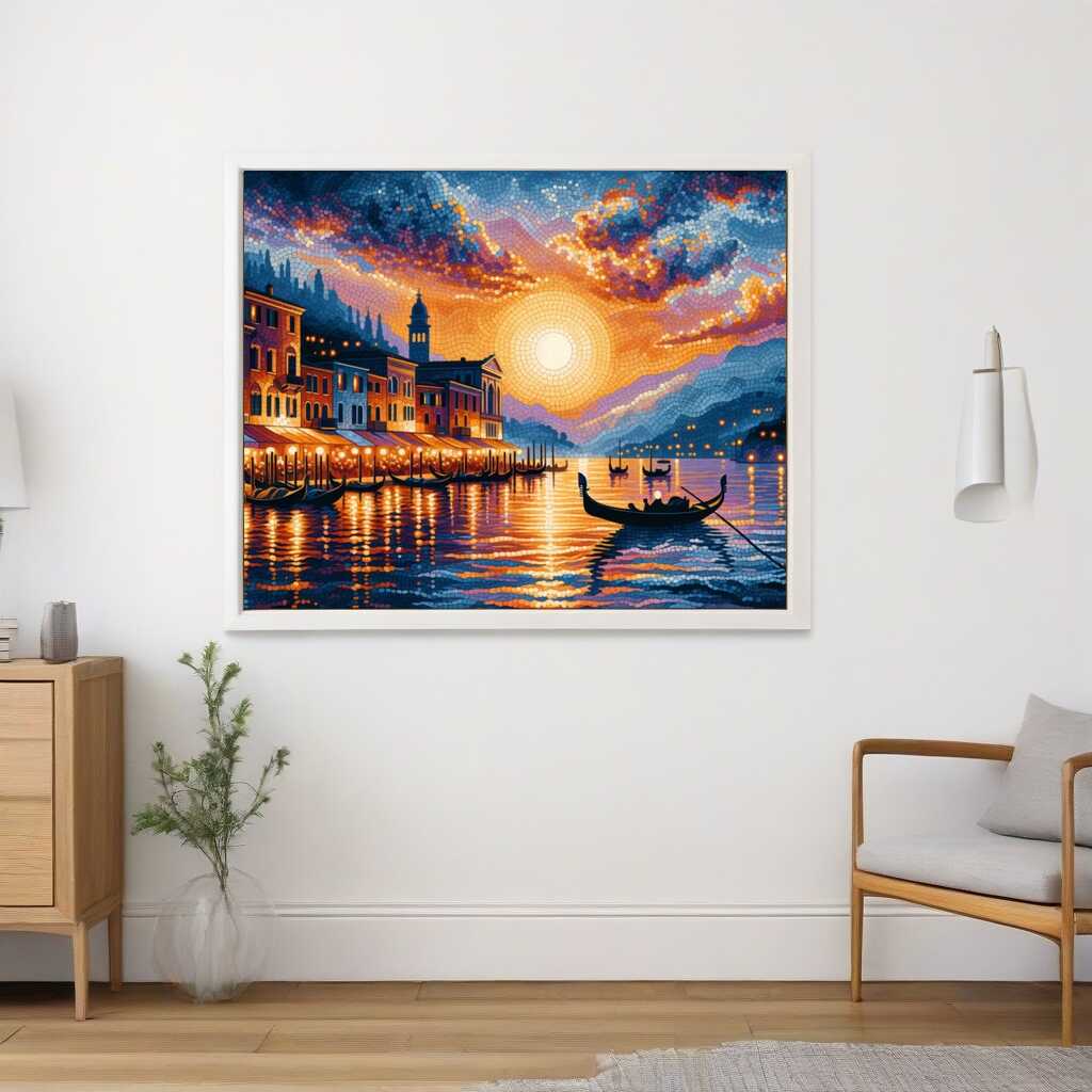 City by the sea, sunset Paint by Numbers