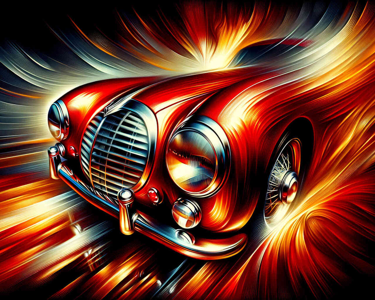 Red car front - Paint by Numbers