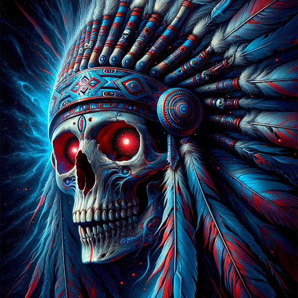 Paint by Numbers - Indian, skull