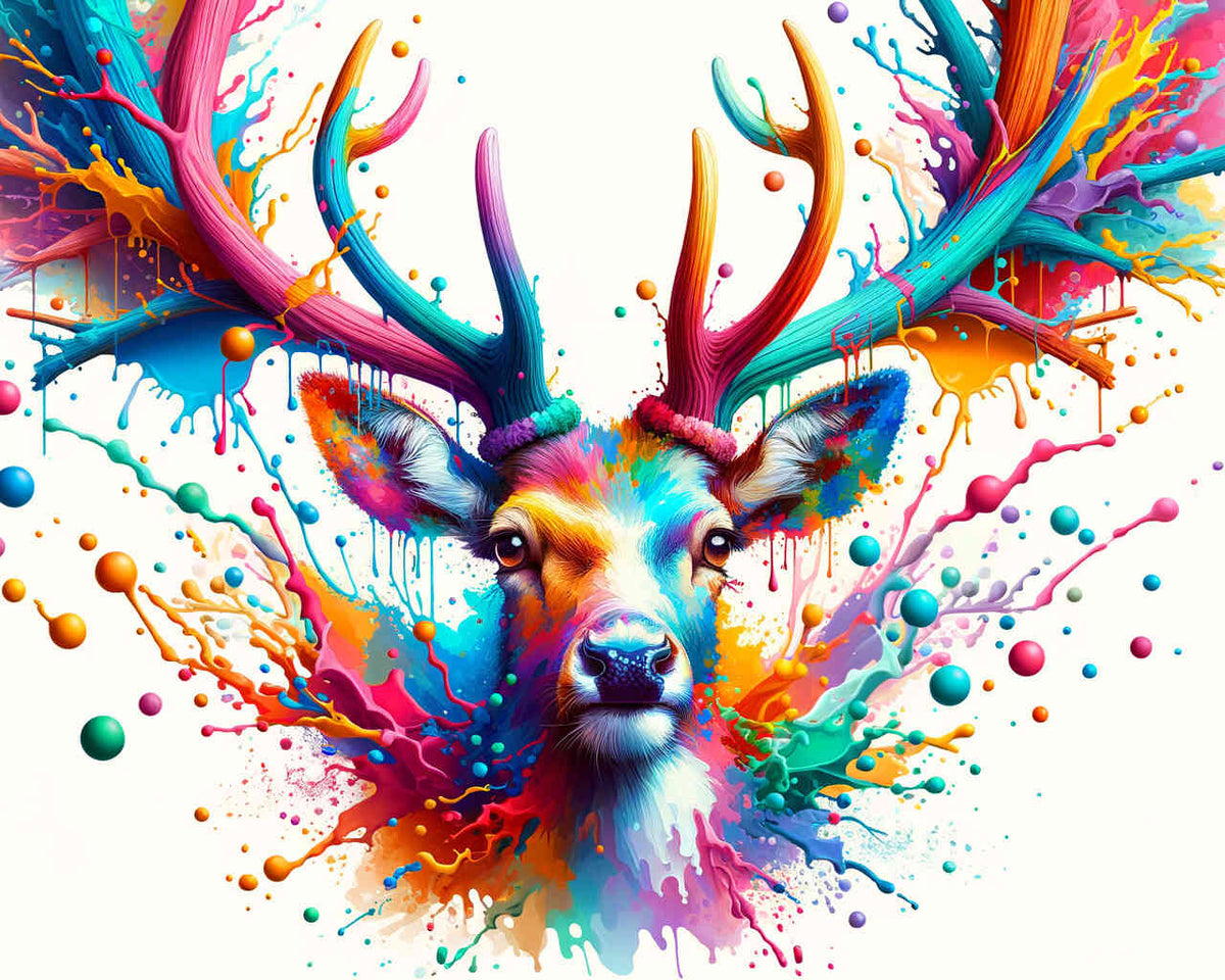 Colorful antlers - Paint by Numbers