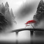 Paint by Numbers - Bridge in black and white