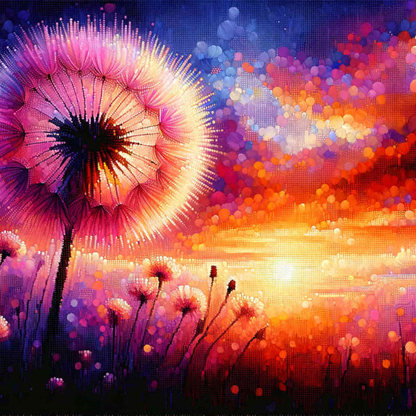 Paint by Numbers - Dandelion in the sunset