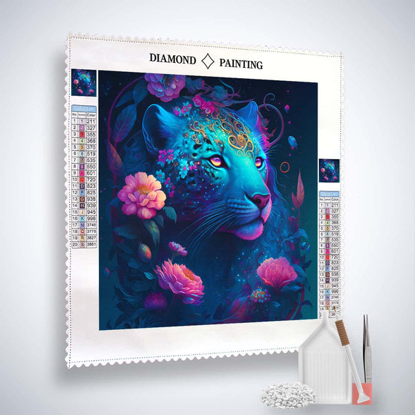 AB Diamond Painting - Mystische Raubkatze - gedruckt in Ultra-HD - AB Diamond, Katze, Löwe, Neu eingetroffen, Quadratisch, Tiere
