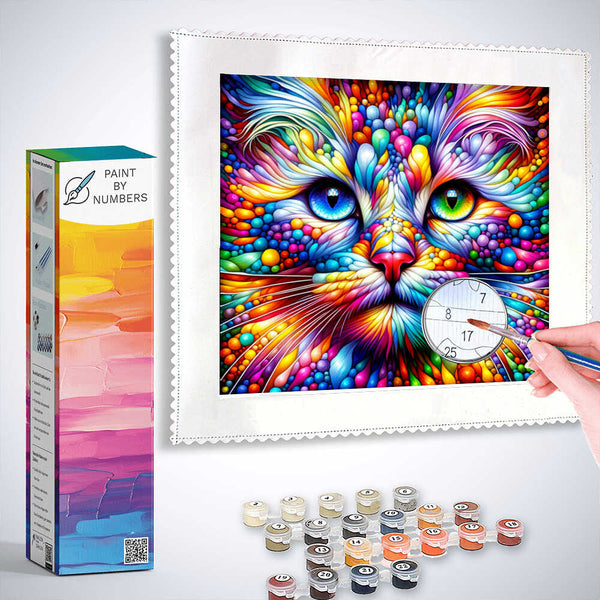 Paint by Numbers - Rainbow cat
