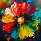 AB Diamond Painting - Bunte Blüte - gedruckt in Ultra-HD - AB Diamond, Blumen Abstrakt, Neu eingetroffen, Quadratisch