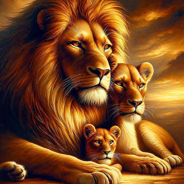 Paint by Numbers - Arm in arm, lions
