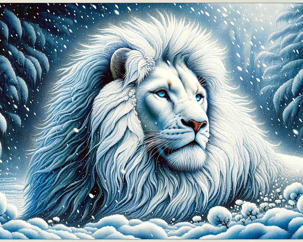 Paint by Numbers - Snow lion