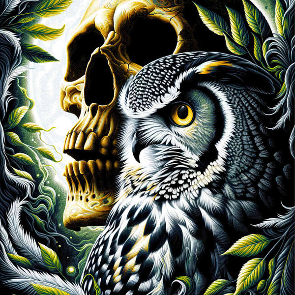 Paint by Numbers - Skull with Owl