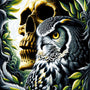 Paint by Numbers - Skull with Owl
