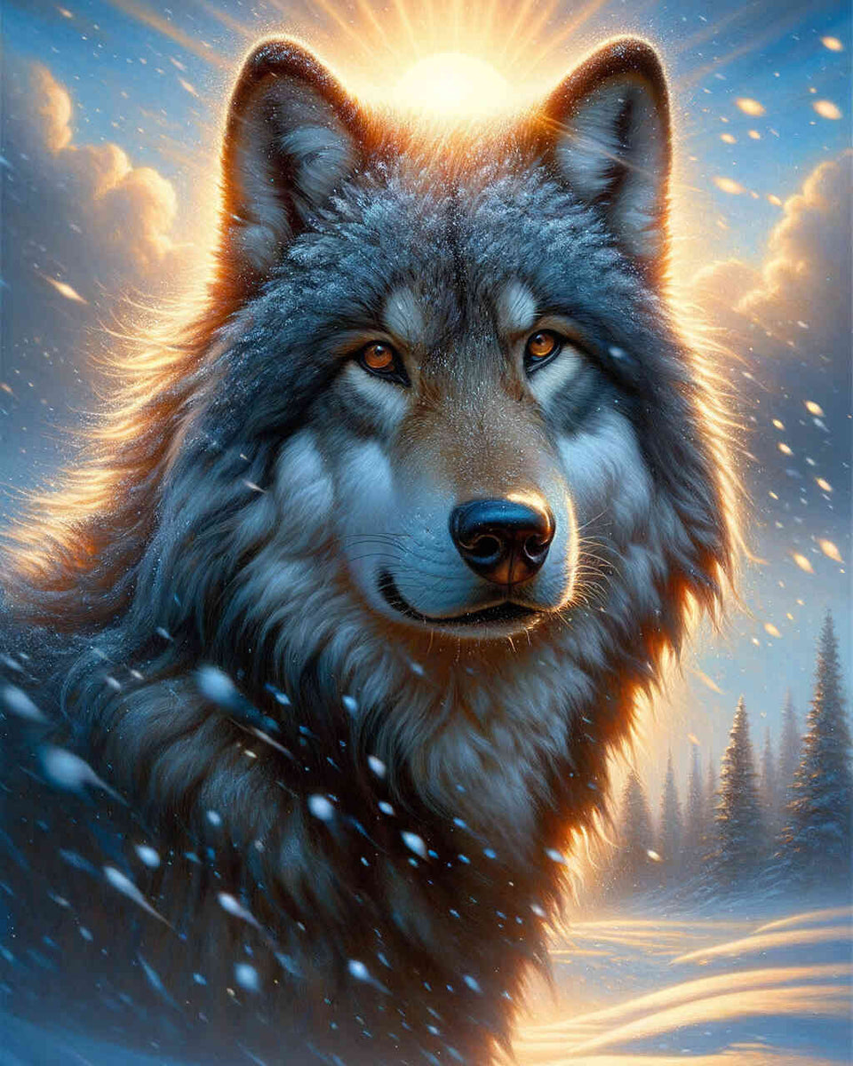 Paint by Numbers - Wolf with Thick Fur