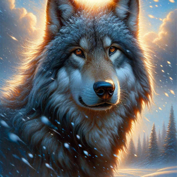 Paint by Numbers - Wolf with Thick Fur