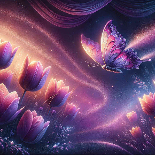 Paint by Numbers - Tulips and butterfly