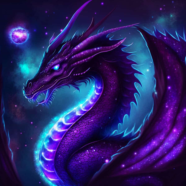 Malen nach Zahlen - Drachenodem - hochwertige Leinwand - 170523, Drachen, Fantasy, Neu eingetroffen, Quadratisch