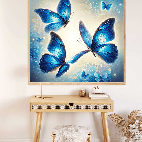 Paint by Numbers - Three Blue Butterflies