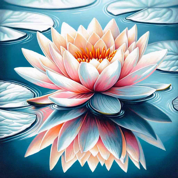 Paint by Numbers - Water lily, mirror image