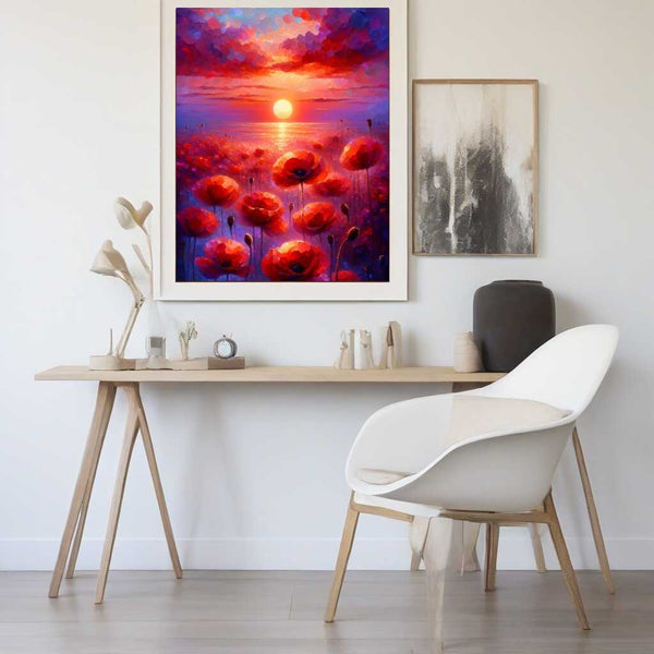 Paint by Numbers - Poppy in Evening Red