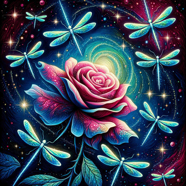 Dragonfly flies into the night - Paint by Numbers