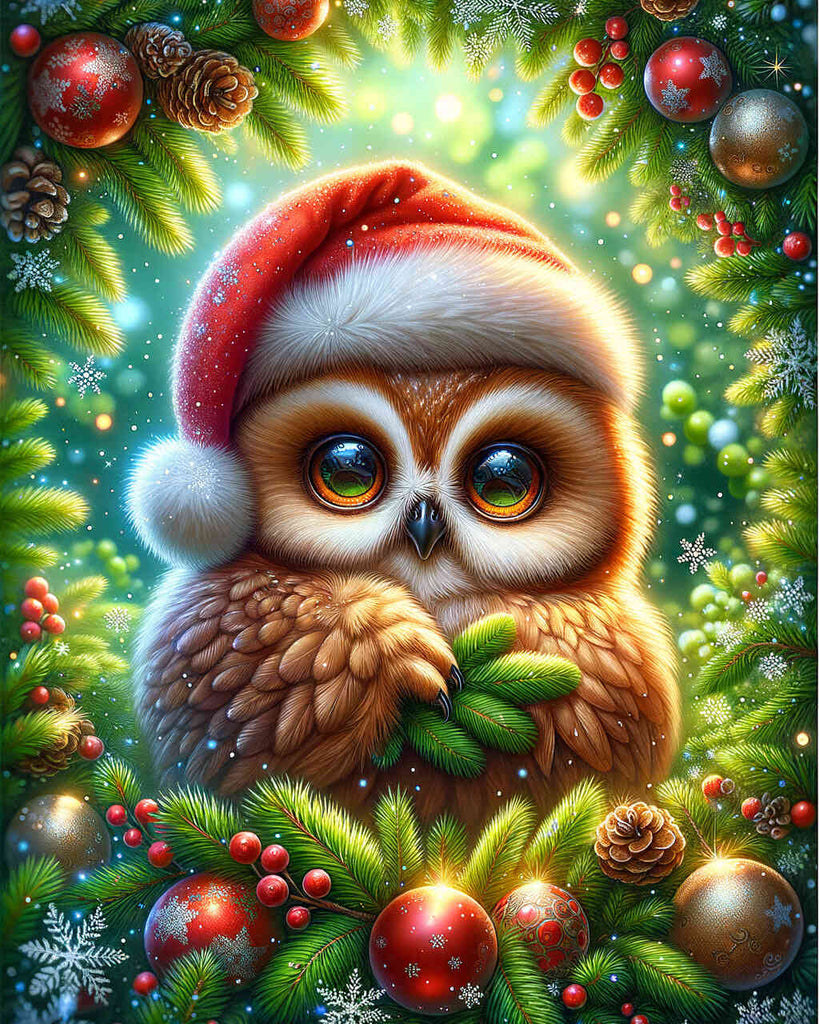 Paint by Numbers - Christmas owl