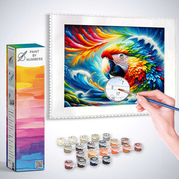Paint by Numbers - Rainbow Parrot