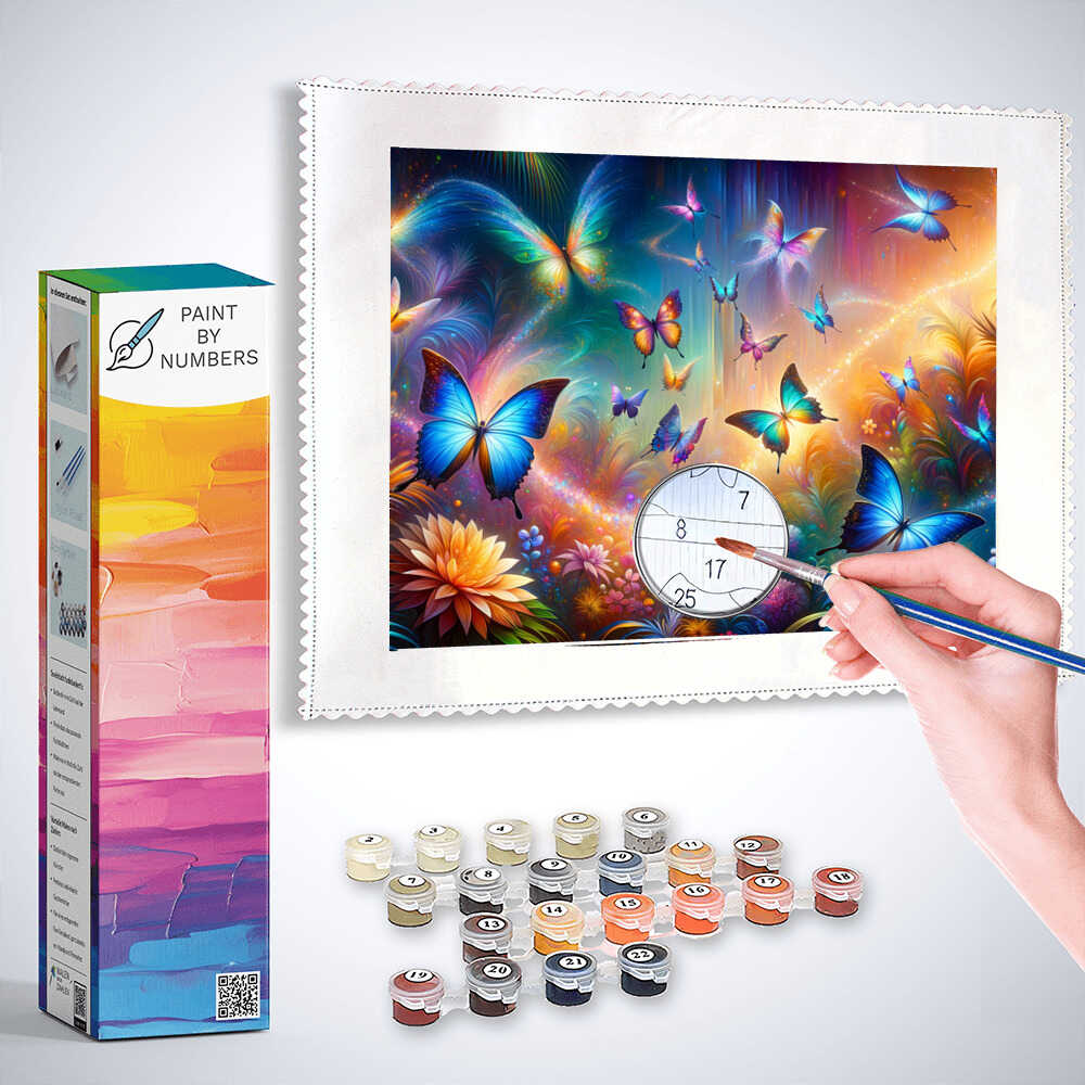 Paint by Numbers - Colorful butterfly world