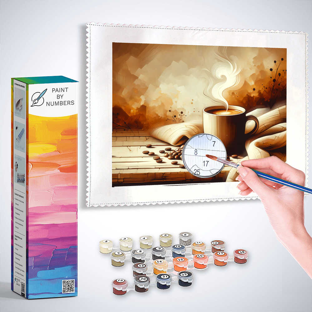 Cup with coffee - Paint by Numbers
