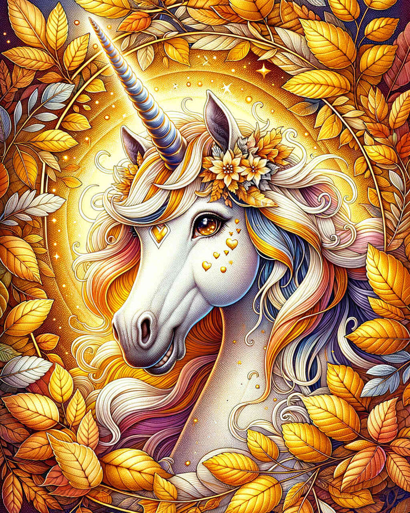 Paint by Numbers - Unicorn in autumn