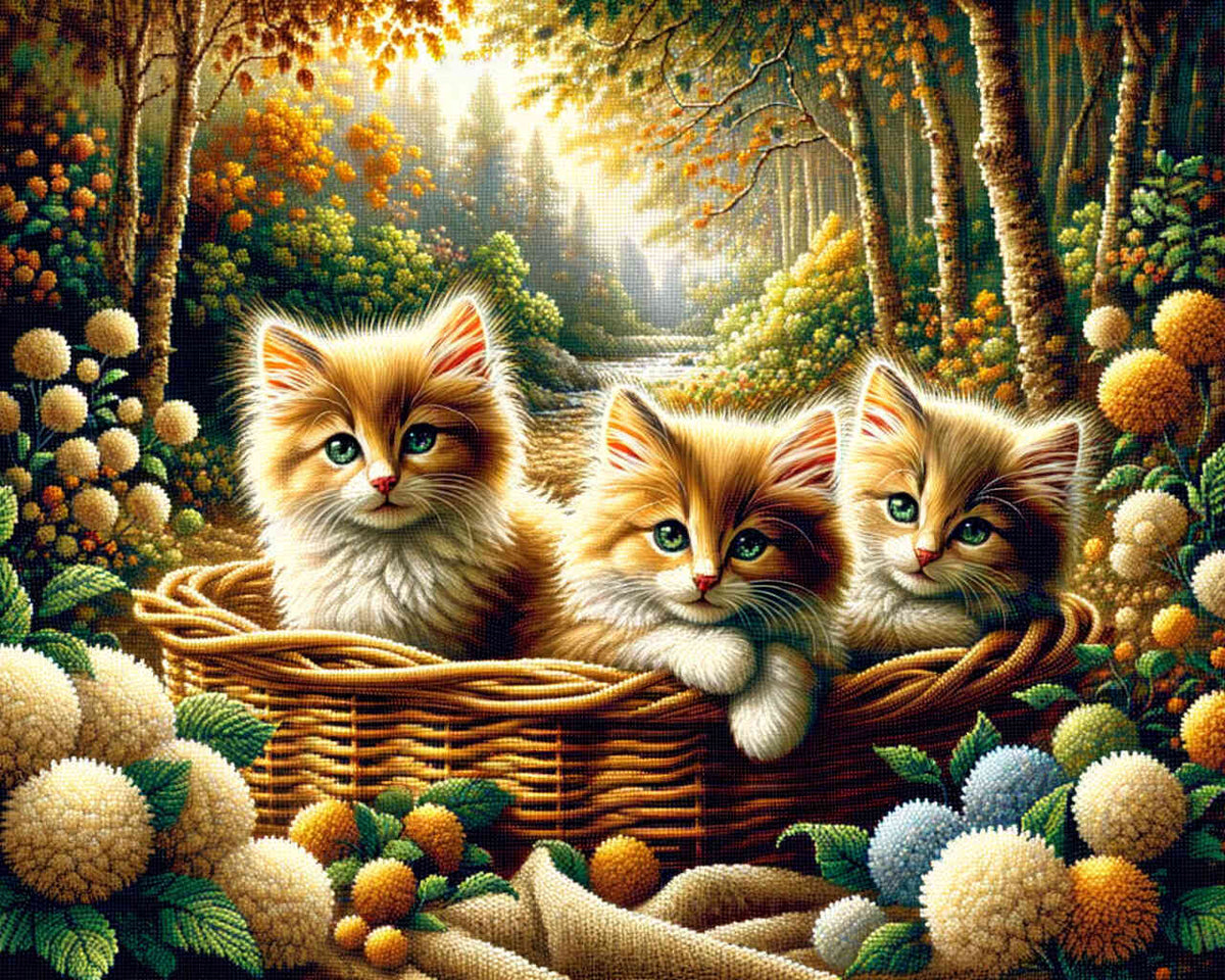 Three kittens - Paint by Numbers