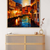 Malen nach Zahlen - Venedig refkeltierend - hochwertige Leinwand - 170523, Neu eingetroffen, Quadratisch, Sehenswürdigkeit, Stadt, Venedig