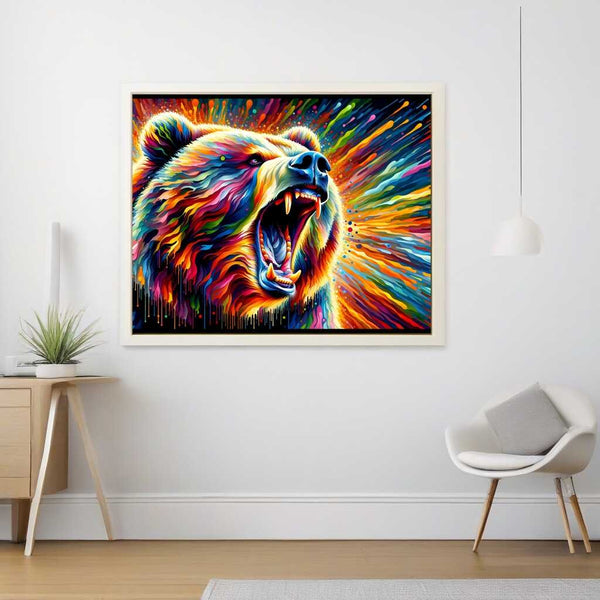 Paint by Numbers - Bear, colored and abstract