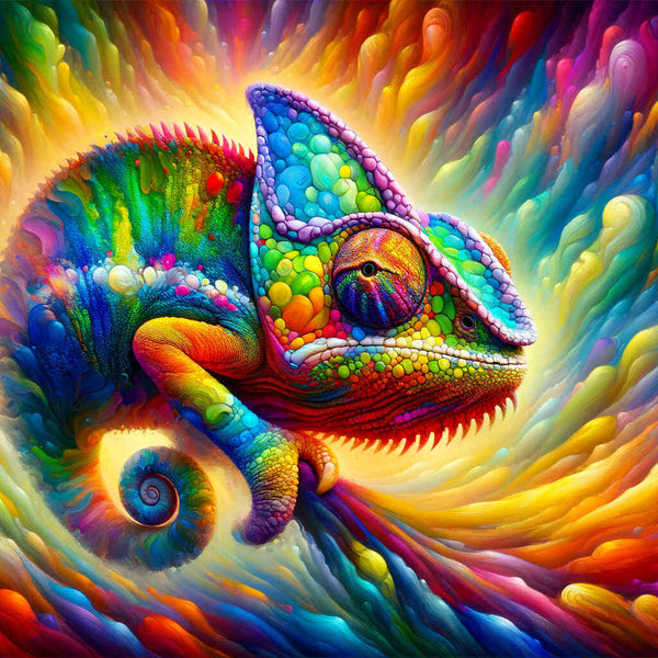 Paint by Numbers - Chameleon Splash, colorful