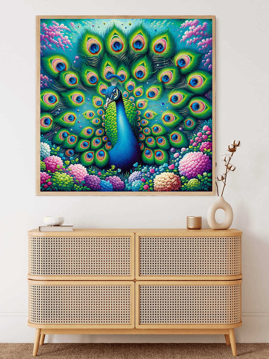 Paint by Numbers - Pictures Wheel of Peacock