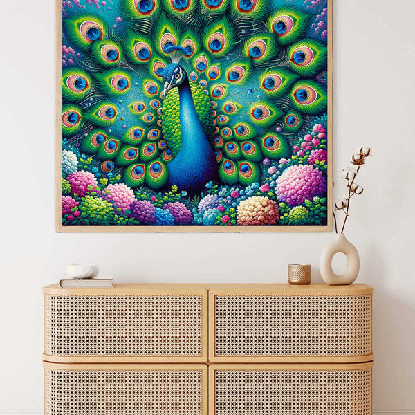 Paint by Numbers - Pictures Wheel of Peacock