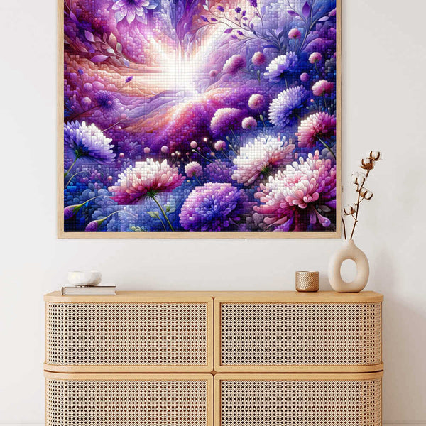 Paint by Numbers - Purple flower, mosaic