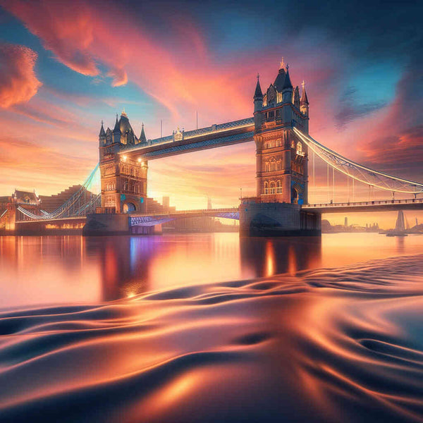 Paint by Numbers - Evening sky over London Tower Bridge