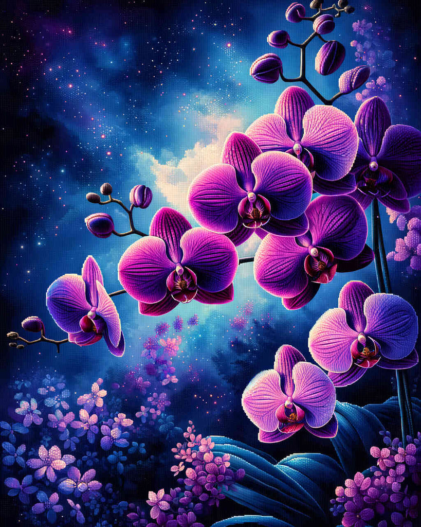 Paint by Numbers - Purple Pink Orchid