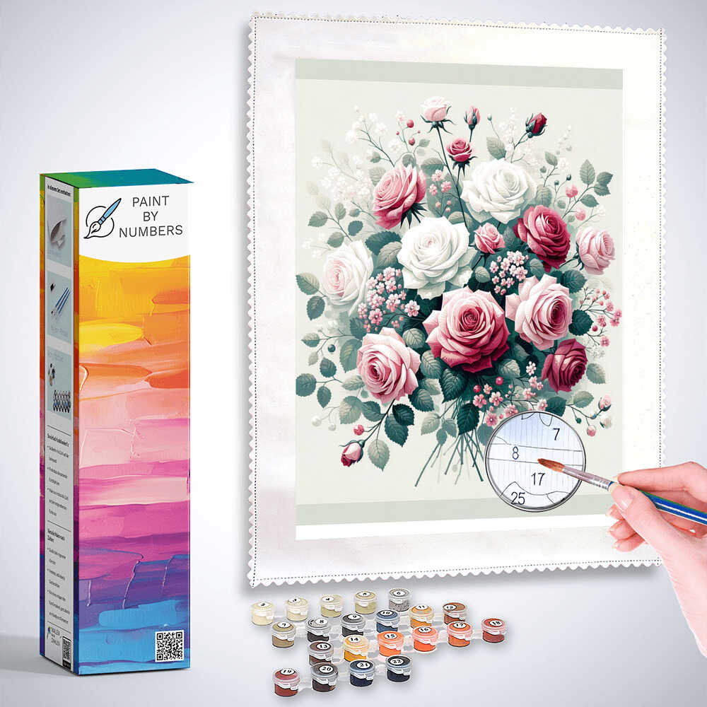 Paint by Numbers - Bouquet of roses, Noble