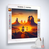 Diamond Painting Kit - Cruiser of the Country Road with Acrylic Diamonds and Tools, Paint by Numbers Art.