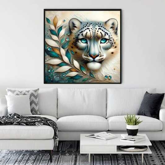 Paint by Numbers - Beautiful snow leopardess