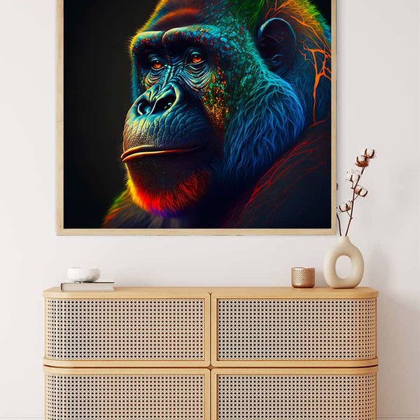 AB Diamond Painting - Gorilla Nachdenklich - gedruckt in Ultra-HD - AB Diamond, Affe, Neu eingetroffen, Quadratisch, Tiere