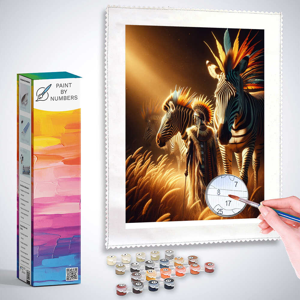 Paint by Numbers - Zebra and Stamp