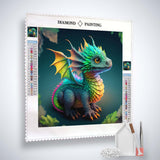AB Diamond Painting - Kleiner Drache ganz Groß - gedruckt in Ultra-HD - AB Diamond, Drache, Fantasy, Neu eingetroffen, Quadratisch