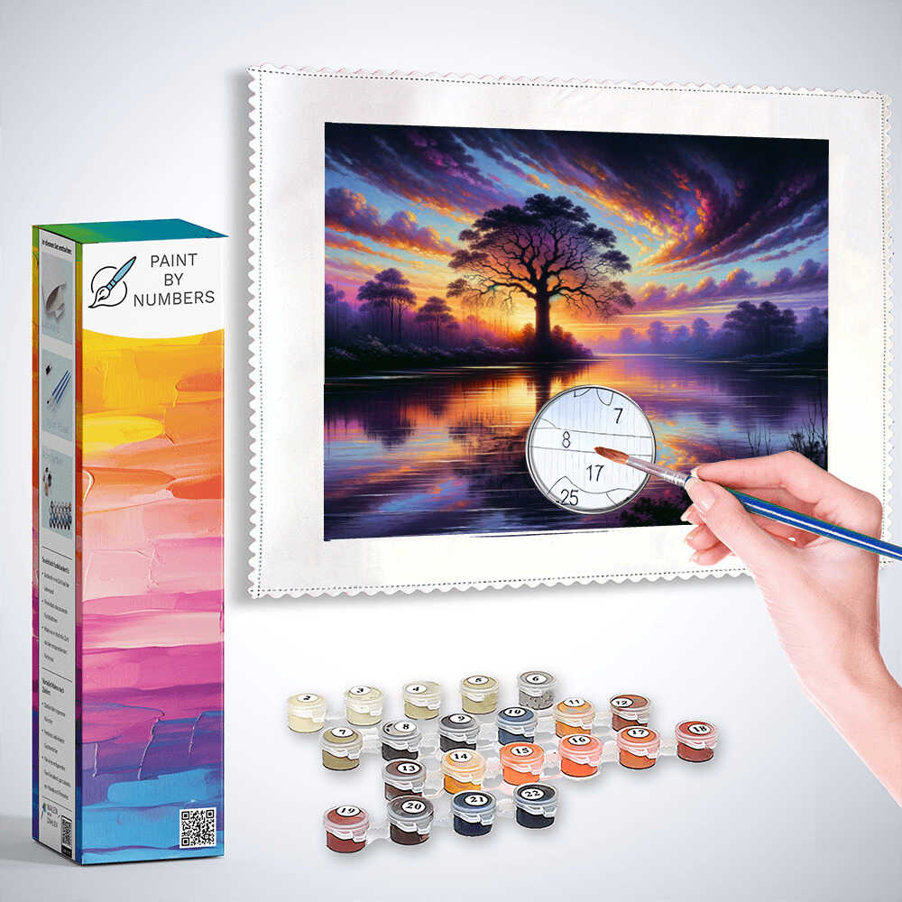 Paint by Numbers - Shadow tree by the river