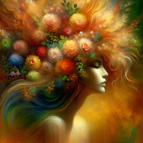 Paint by Numbers - Woman with flower hair