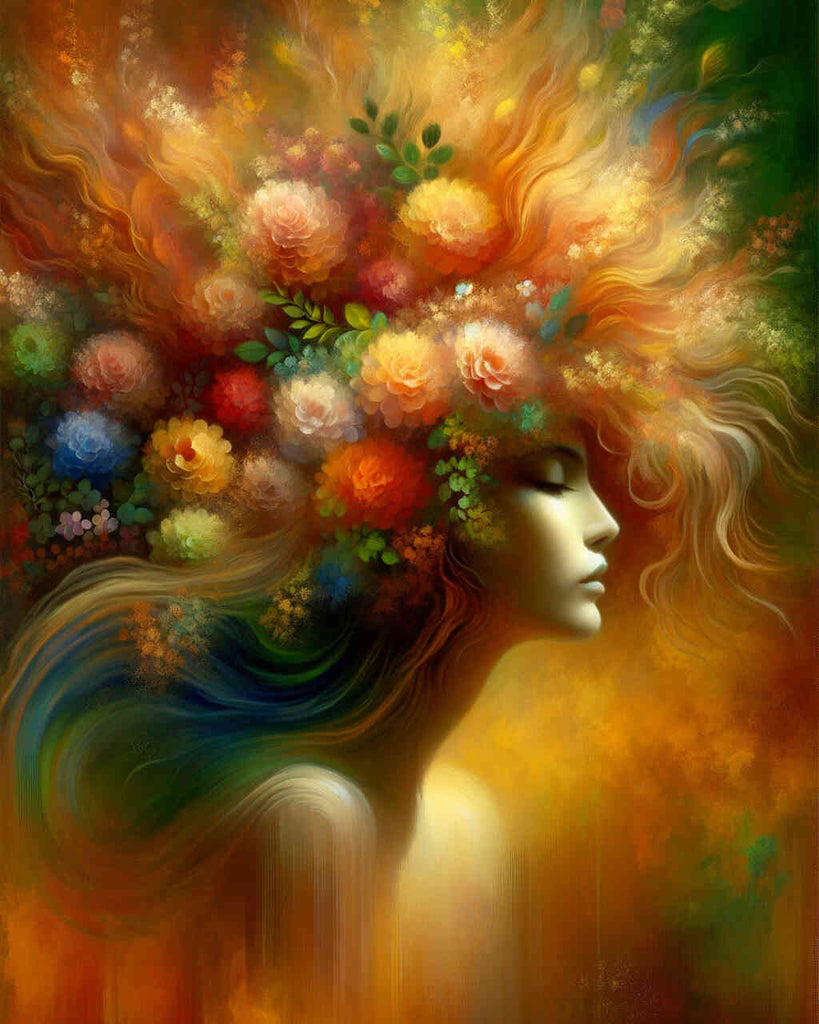 Paint by Numbers - Woman with flower hair