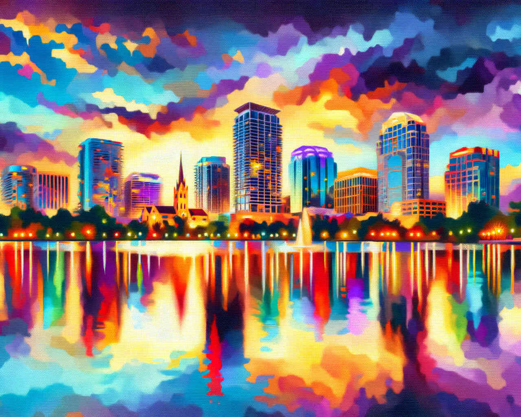 Paint by Numbers - Orlando skyline