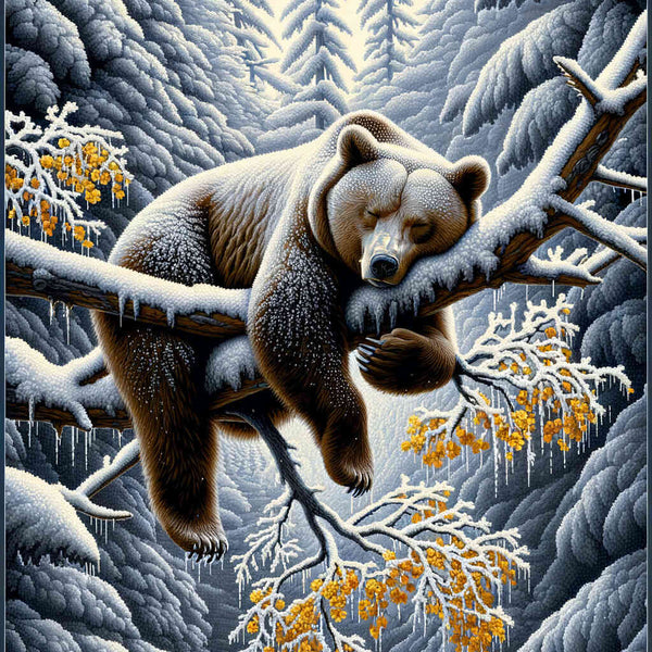Paint by Numbers - Brown bear in tree