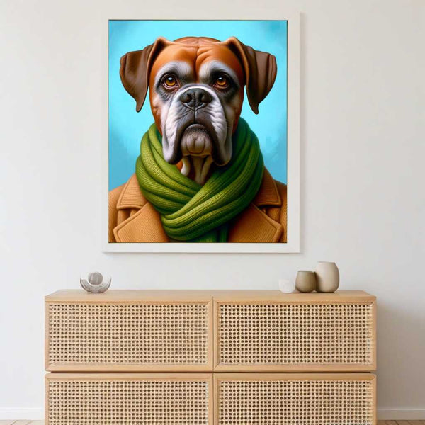 Paint by Numbers - Boxer with Scarf