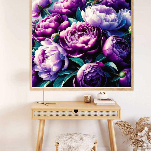 Paint by Numbers - Peony Bouquet, Purple
